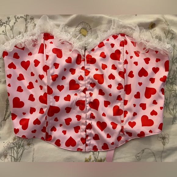 Sugar Thrillz heart print corset top - Picture 2 of 6